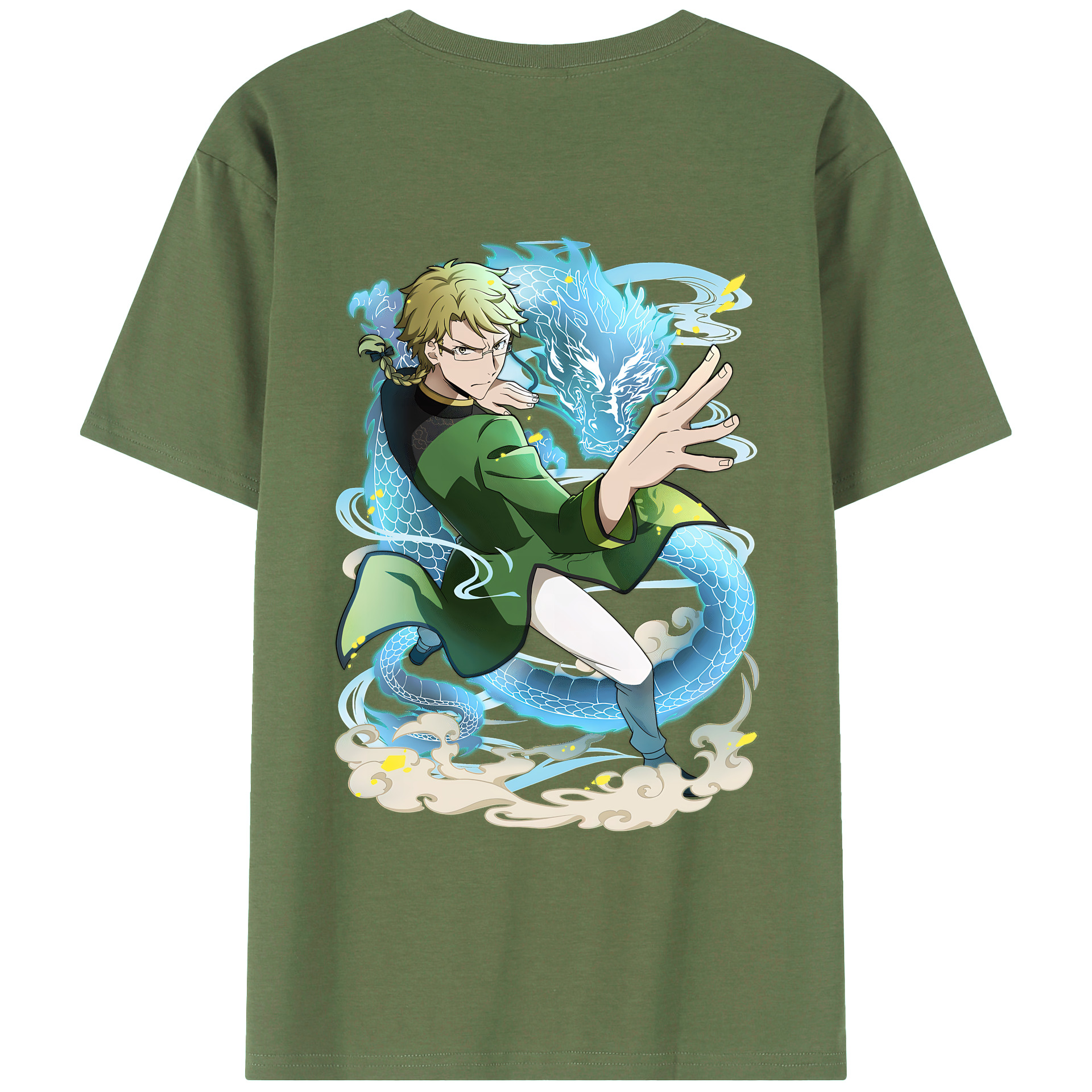 （画像用） 文豪ストレイドッグス Bungo Stray Dogs 綿100％ メンズ半袖Tシャツ（バックプリント） 通気性